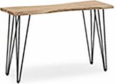 OHNO Furniture Banks Consoletafel - Side Table, Tafel, Acaciahout, Zwart, Industrieel