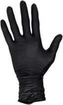 Wegwerp handschoenen - Nitril handschoenen - Zwart L - Poedervrij - 100 stuks