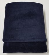 little feet - baby - winter dekentje - 100 x 75 cm - marine donkerblauw wellness fleece - WIEG - KINDERWAGEN