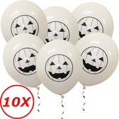 Halloween Versiering Decoratie Helium Ballonnen Feest Versiering Halloween Accessoires Ballon Wit Pompoen – 10 Stuks