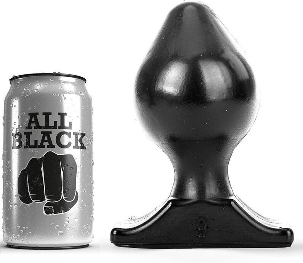Goedkoopste All Black Buttplug 17 x 9 cm - zwart