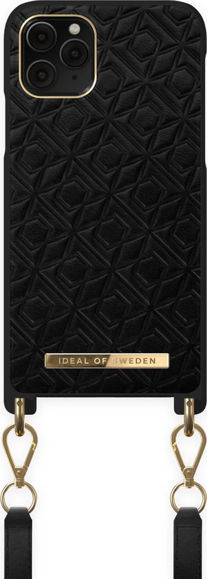Ideal of Sweden Phone Necklace Case iPhone 11 Pro/XS/X Embossed Black