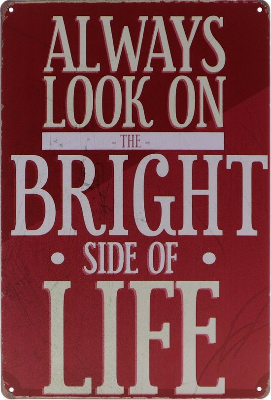 Enseigne murale – Always look lumineux – Motivation - Rétro - Décoration murale – Enseigne Publicité – Restaurant – Pub - Bar – Café - Traiteur – Enseigne en Métal – 20x30cm