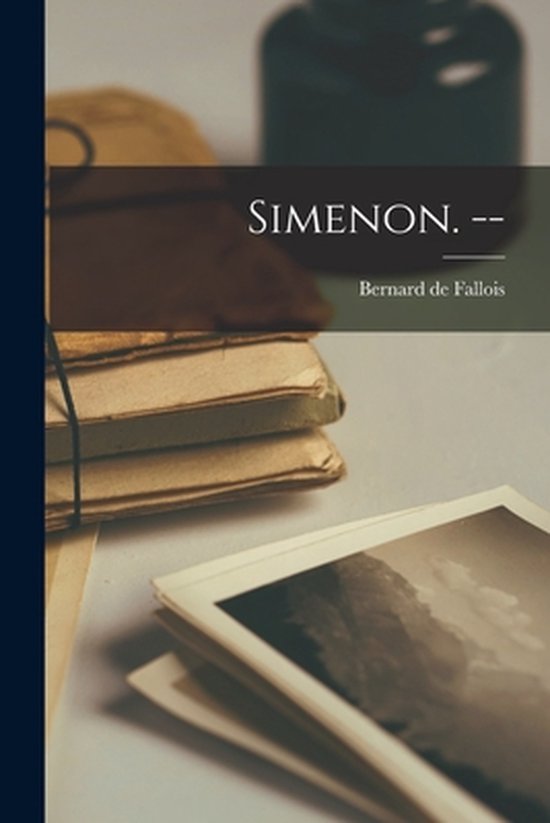 Simenon. -- - cover