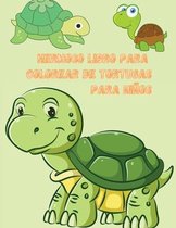 Hermoso libro para colorear de tortugas para ninos