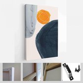 Set van creatieve minimalistische handgeschilderde illustraties voor wanddecoratie, briefkaart of brochure cover design - Modern Art Canvas - Verticaal - 1719424231