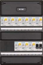 Eaton groepenkast, 9 aardlekautomaten, 1 hoofdschakelaar 2P