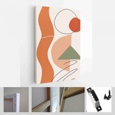 Set achtergronden voor social media platform, instagram verhalen, banner met abstracte vormen, fruit, bladeren en vrouw vorm - Modern Art Canvas - Verticaal - 1643891797