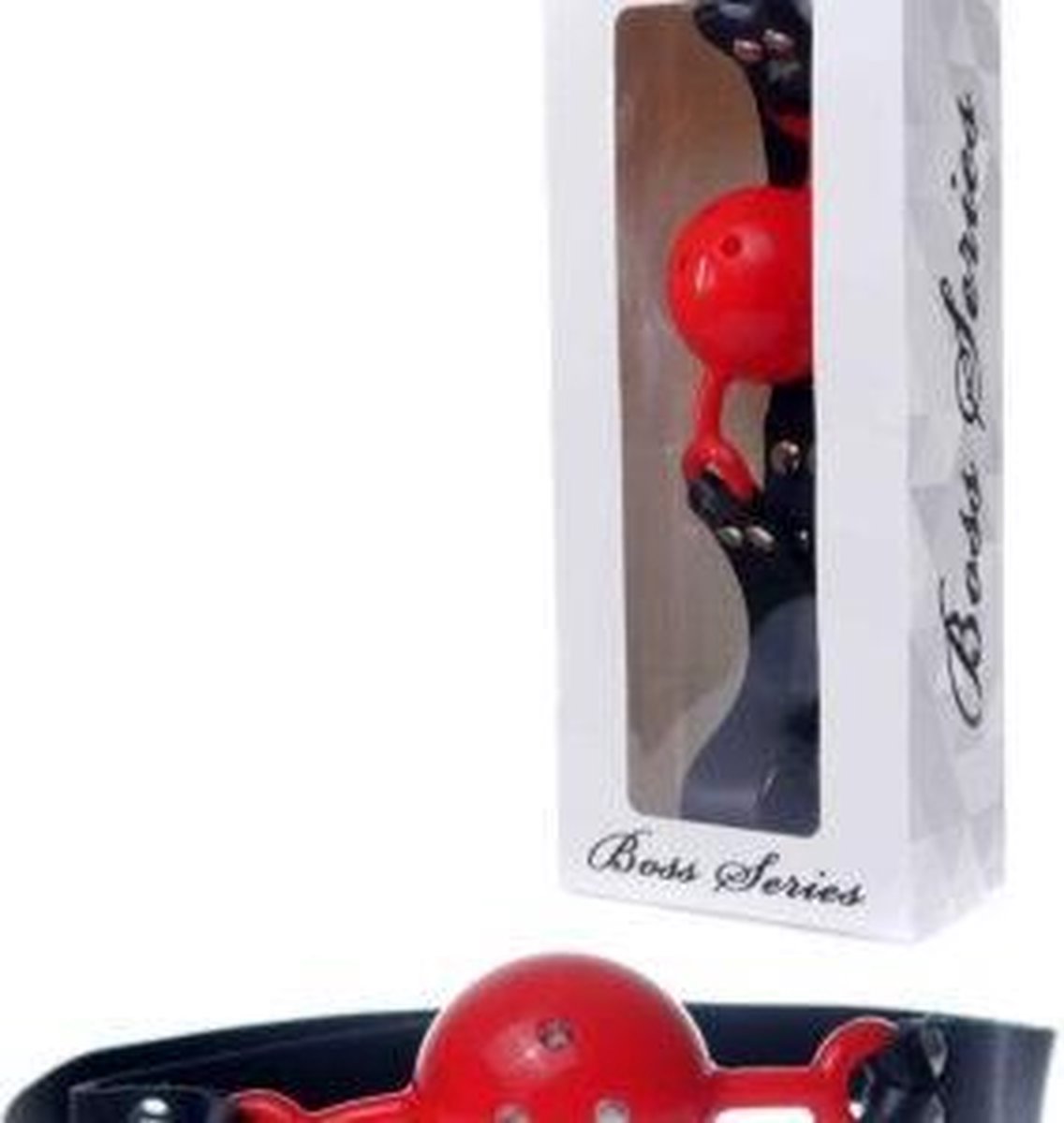 Goedkoopste Bossoftoys - Ball Gag - verstelbaar - breathable - attractive colour window box - red - 61-00032