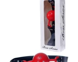 Bossoftoys - Ball Gag - verstelbaar - breathable - attractive colour window box - red - 61-00032