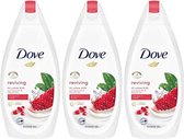 Dove Go Fresg Revive Granaatapel - Voordeelverpakking 3 x 500 ml