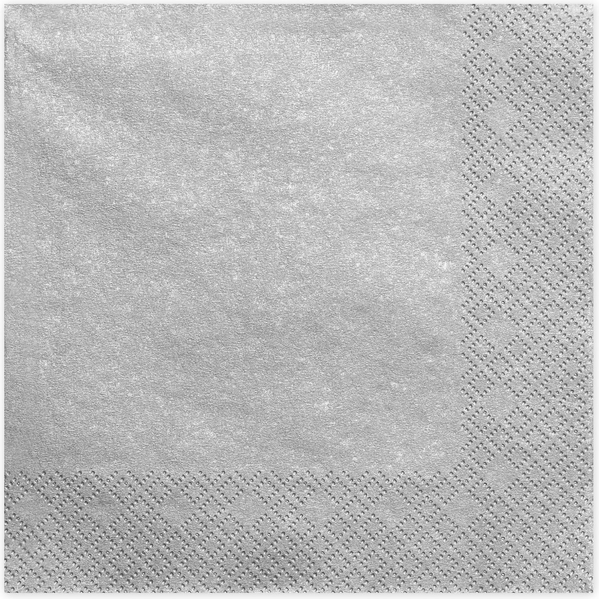 Partydeco Tafel servetten - papier - zilver - 33 cm - diner/lunch/verjaardag