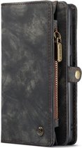 CaseMe 2-en-1 Samsung Galaxy S21 FE Case Book Case Back Cover Zwart