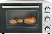bestron mini-oven 2-in-1 apparaat, met rotisserie, 2000 W, roestvrij staal, zwart