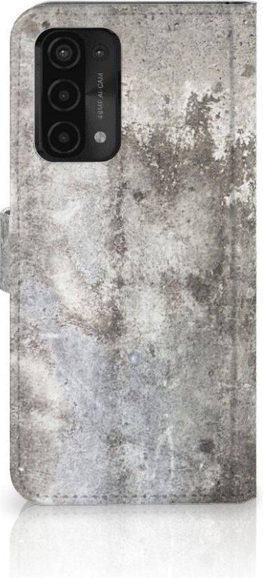 Case Cover pour OPPO A54 5G | A74 5G | A93 5G Portefeuille Béton