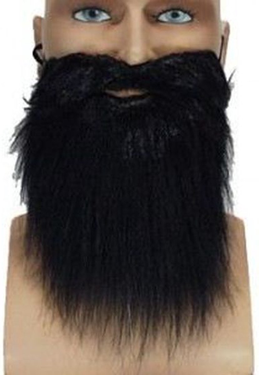 Proumhang Halloween Nep Baard en Valse Snor Grappige Mannen Snor Sticky Volwassen Kostuum-Bruin