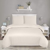 Dekbedovertrekset - Katoensatijn - Multi Stripe - Creme - 240x220 - 500 Thread Count - Limited edition