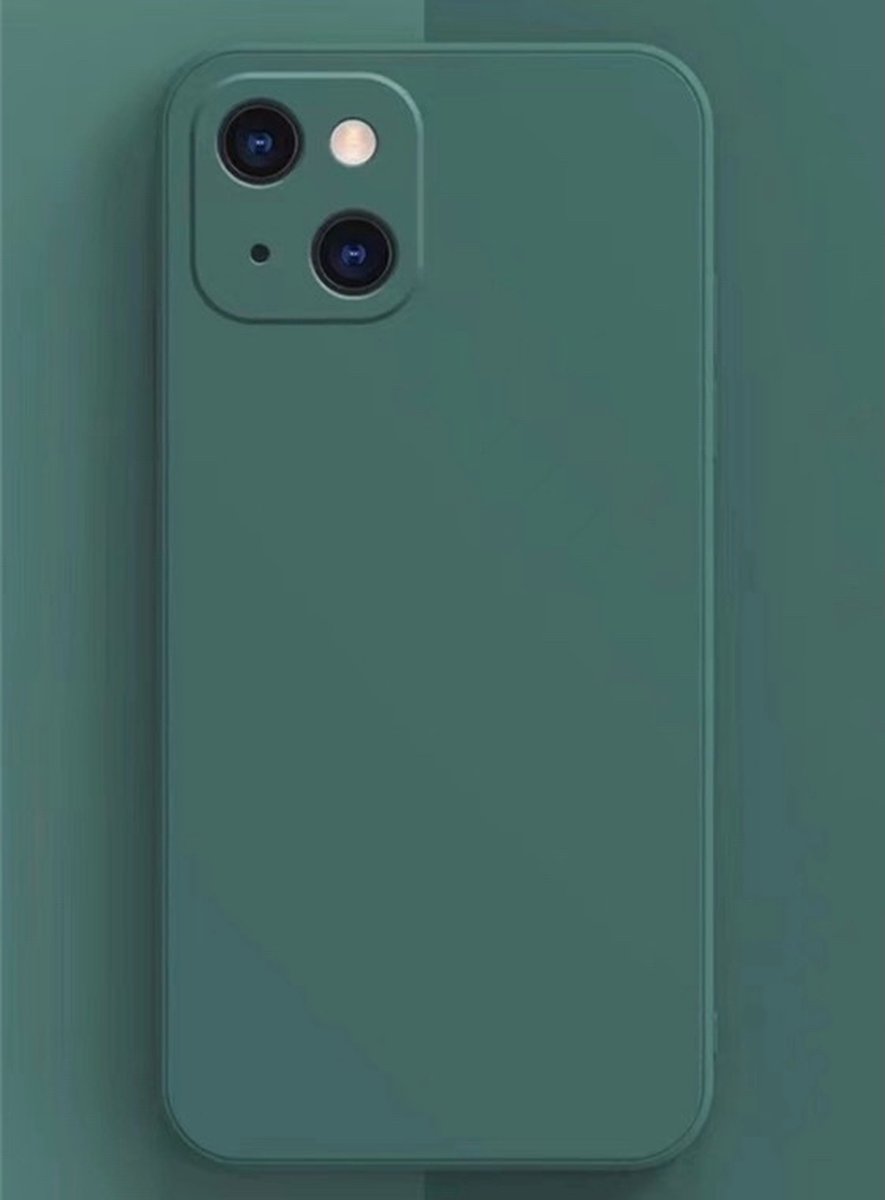 Nixnix - Iphone 13 mini telefoon hoesje siliconen - Groen - Phone case
