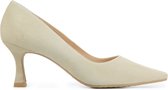 Lodi Dames Leren   Pumps / Schoenen -   hoogte 5 cm - Jona sue - Beige - Maat 36