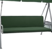 Beautissu Loft HS Set á 2x zitkussens - tuinbank kussen voor schommelbank 180 x 50 x 6cm – schommelstoel kussens donker groen
