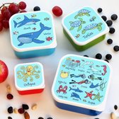 Oceaan dieren snackbox snackdoos set 4 stuks - Tyrrell Katz
