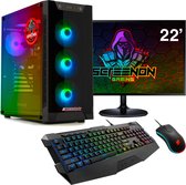 ScreenON - Gaming Set T46187 -S1 (GamePC.T46187 + 22 Inch Monitor + Toetsenbord + Muis)