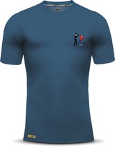 Bobby hooligan t-shirt - Maat XL - Blauw - Heren Shirt