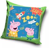 Peppa Pig Zoom! Zap! YaY Sierkussens - Kussen - 40 x 40 inclusief vulling - Kussen van Polyester - KledingDroom®