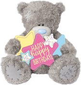 Me to You Knuffel Beer Happy Birthday Stars XL20 41 cm
