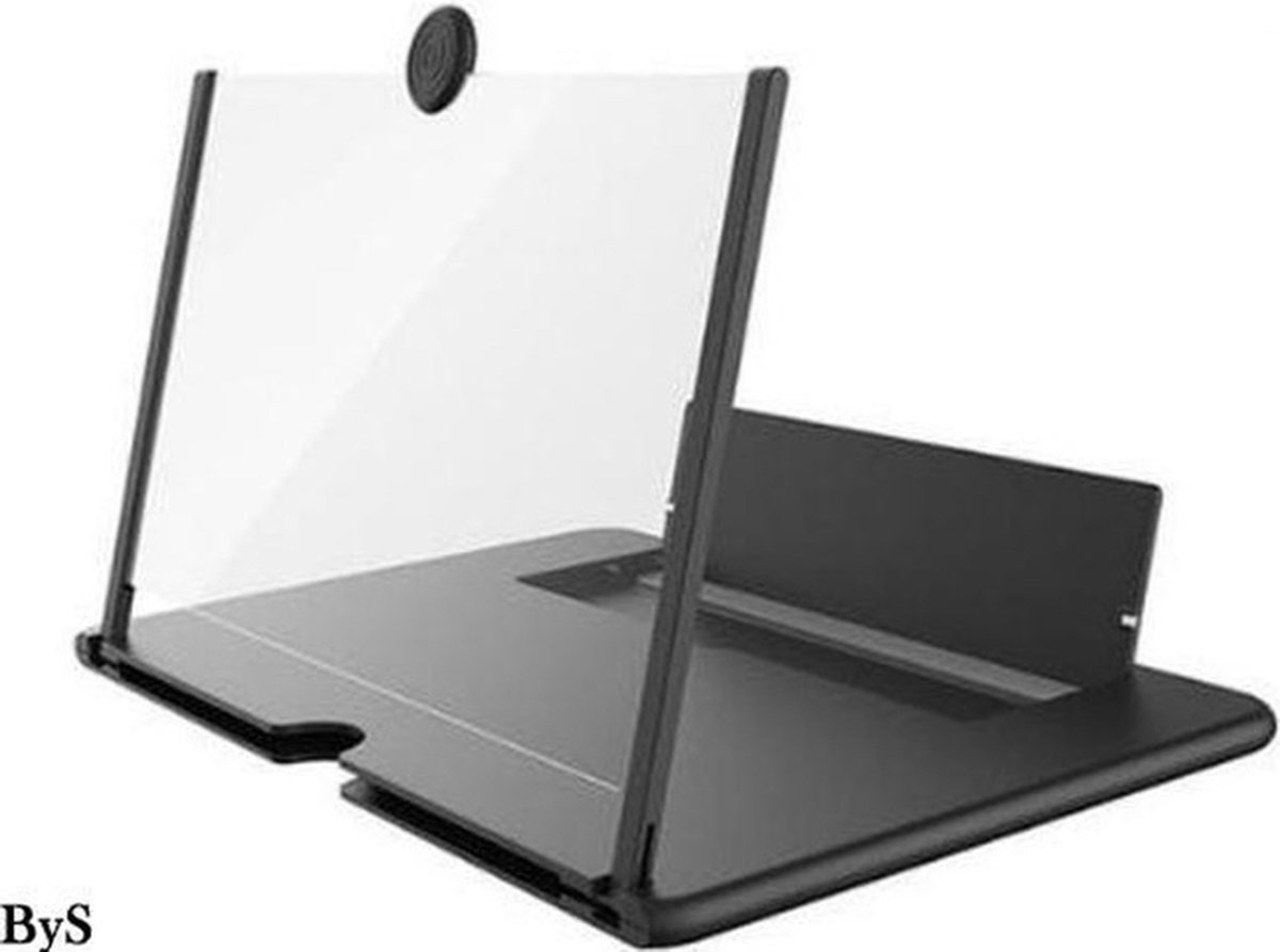 ByS - 12 Inch/ 30 CM -Beeldscherm Vergroter HD - Vergrootglas voor Smartphone - Telefoon Vergrootglas - Thuis Bioscoop - Schermvergroter - Beeldschermvergroter - 3D - Zwart