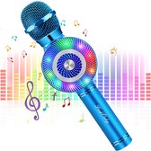 Karaoke-microfoon voor kinderen, draadloze Bluetooth-microfoon met luidspreker voor spraak- en zangopnames, compatibel met Android/iOS
