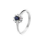 Ring Saffier 0.25ct En Diamant 0.016 Ct