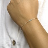 Armband Katoen Turquoise 13 - 19 Cm
