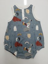 k&b - baby rompertje Grijs/- babykleding - Maat  74 -