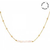 Ketting rvs met parels