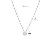 Collier Diamant 0.10ct H Si 41 - 43 - 45 Cm