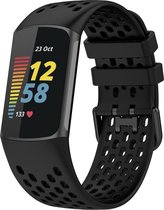 Charge 5 sport point band - zwart - Geschikt voor Fitbit