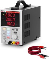 Stamos Laboratorium voeding - 0 - 60 V - 0-3 A DC - 180 W - 4 geheugenlocaties - 4-cijferig LED - weergave