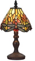 Tafellamp Tiffany ø 18*32 cm E14/max 1*25W Geel | 5LL-6159