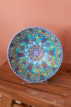 Turkse Schalen - Tapas schaaltjes - serviesset - aardewerk schaal - handmade - cadeau - schaaltjes - poefjuh servies - 20 cm x 1 stuk - Licht Blauw -