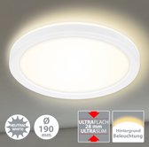 Briloner Leuchten - LED-paneel, LED-plafondlamp, plafondlamp 22 Watt, 2.200 lumen, 4.000 Kelvin, wit-zwart