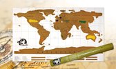 Decopatent® Carte du monde à Scratch XL Deluxe - Carte du monde à gratter - Carte à gratter murale - Carte du monde à Scratch - 88 x 52 Cm