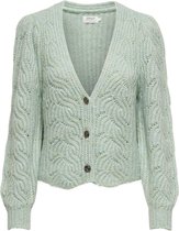 Only Vest Onlscala L/s Cardigan Knt 15236180 Frosty Green/w.melange Dames Maat - S