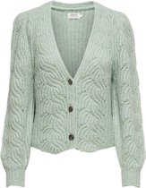 Only Vest Onlscala L/s Cardigan Knt 15236180 Frosty Green/w.melange Dames Maat - L