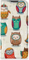 Telefoonhoesje OPPO A16 | A16s | A54s Bookcover Vrolijke Uilen