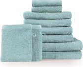 Blumtal Terry Handdoeken Set - 2 x Baddoek & 4 x Handdoek & 2 x Gasten Handdoekje & 2 x Washandje: Lichtblauw