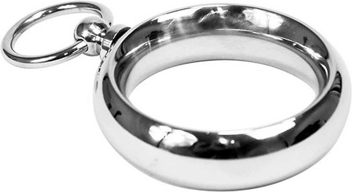 Goedkoopste Bondage Play cockring met ringetje - 55 mm