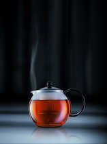 Bodum 1844-01 Assam Theemaker (kunststof zeef, kunststof deksel, 1.0 liter) zwart