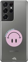 xoxo Wildhearts case voor Smiley Pink - Samsung Transparant Case