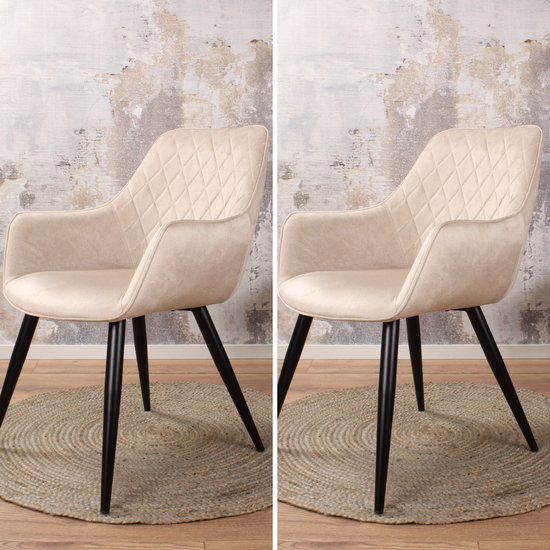 Chaise de salle à manger DS4U® Ravi - vintage - fauteuil - chaise - velours  - velours... | bol